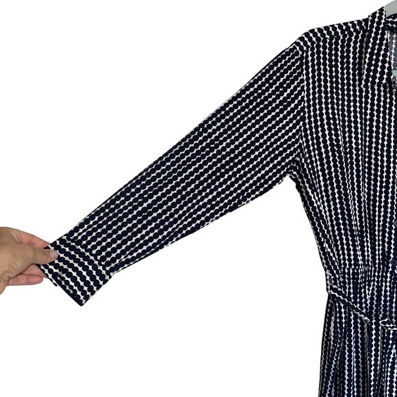 Marimekko Uniqlo Womens Jumpsuit Size M Black Dotted Long Sleeve Pure Rayon New - Picture 4 of 12